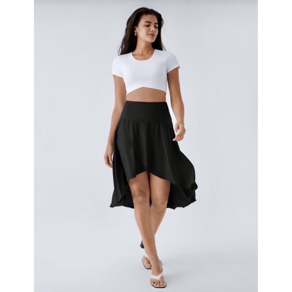 Halara Breezeful High Waisted High Low 2-in-1 Midi Skirt Women's Size Medium